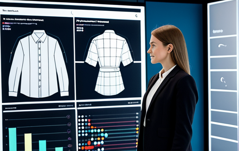 AI 패션 디자인 - AI Personal Stylist**

"A stylish woman, fully clothed in a well-fitting, modest dress, consults wit...